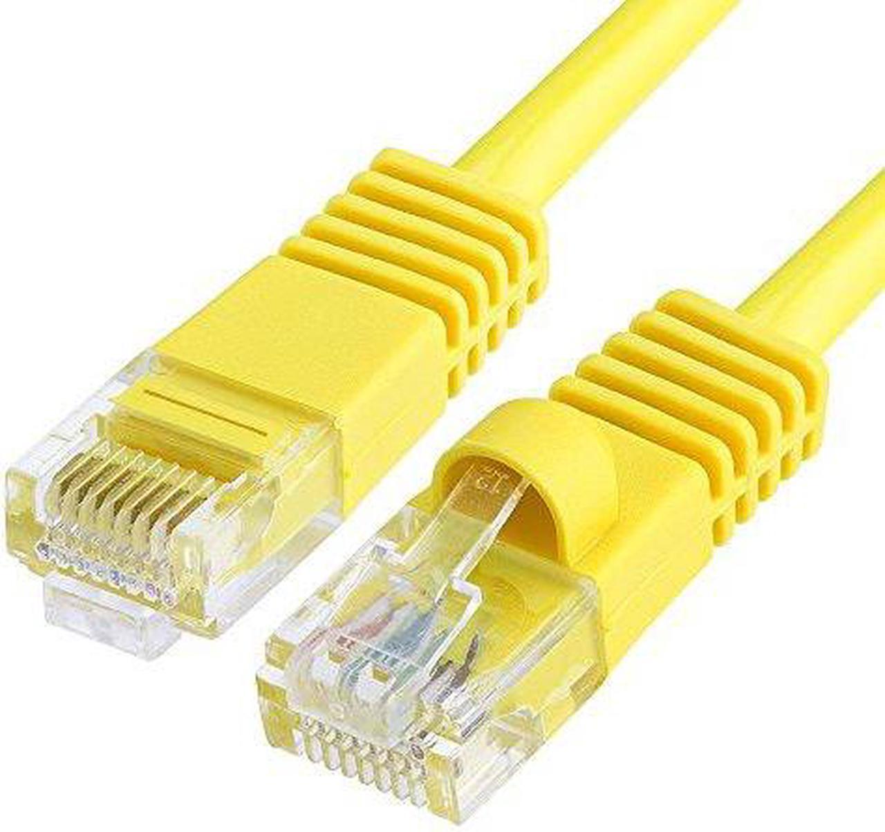 Main image of Cmple Cat5e Network Ethernet Cable - Computer LAN Cable 1Gbps - 350 MHz, Gold Plated RJ45 Connectors - 15 Feet Yellow