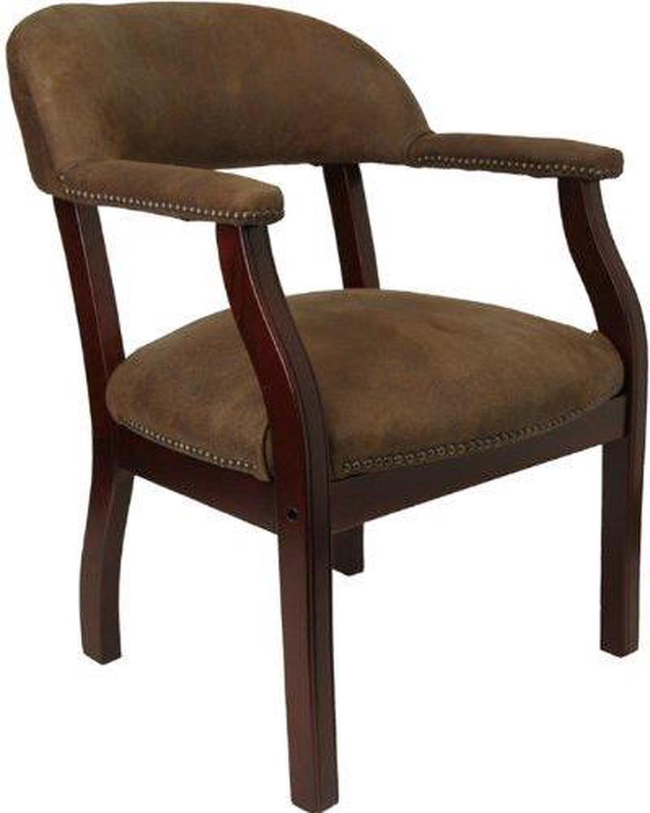 Alt view image 5 of 20 - Flash Furniture B-Z105-BRN-GG Bomber Jacket Brown Luxurious Conference Chair