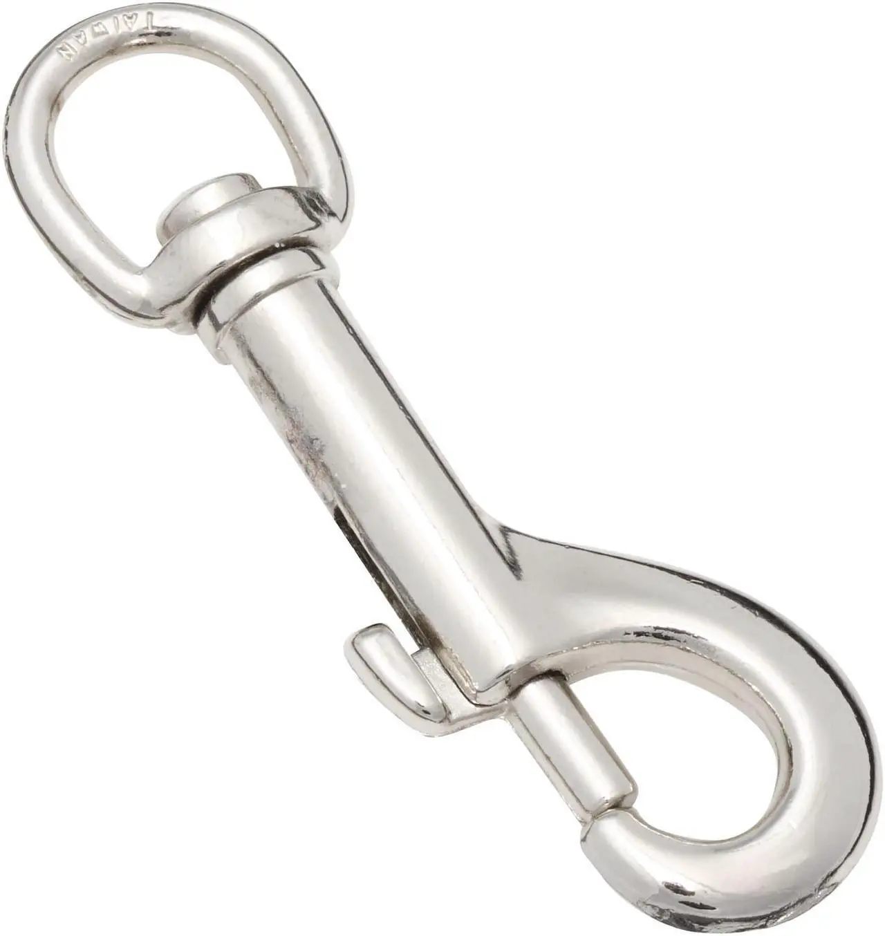 Alt view image 2 of 4 - National, N222-588, 1/2" x 3", Nickel Bolt Snap, Round Swivel Eye
