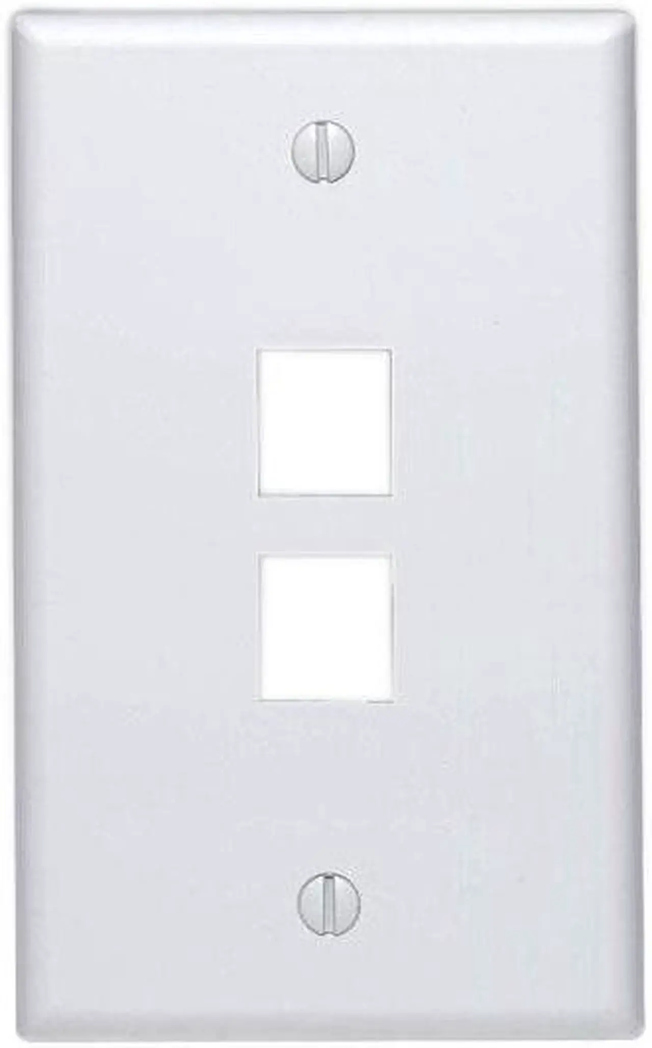 Alt view image 2 of 2 - LEVITON 41080-2WP 2-Port QuickPort(R) Wall Plate (White)