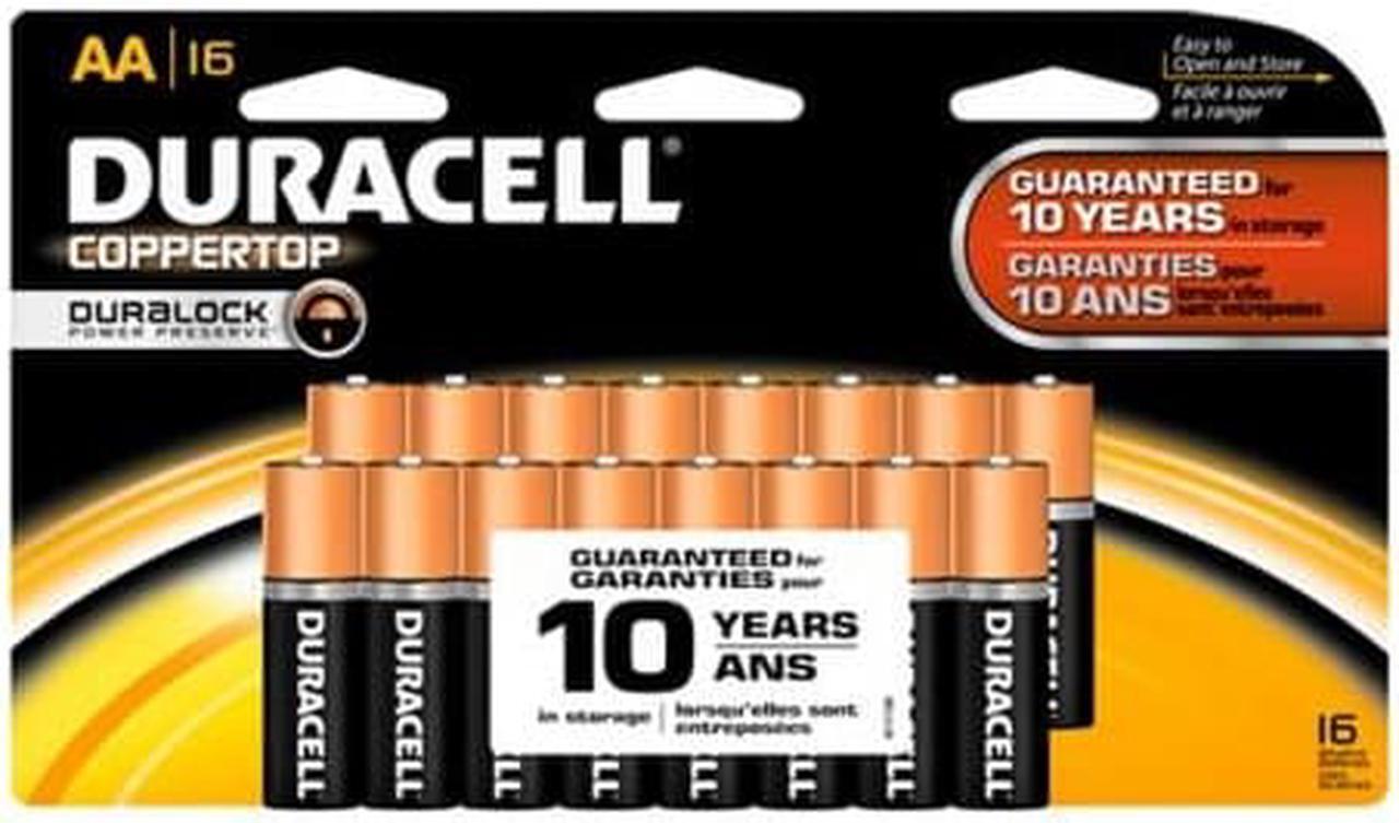 Alt view image 13 of 20 - Duracell Coppertop 1.5V AA Alkaline Battery, 16-pack