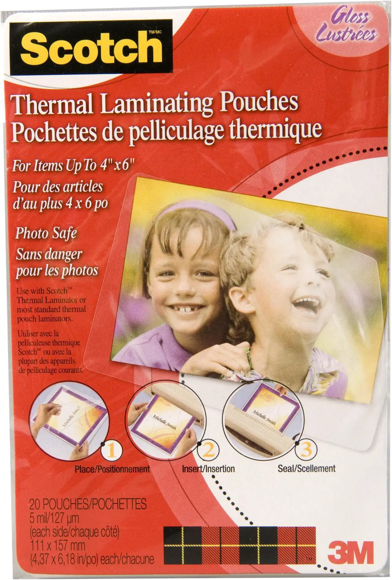 Alt view image 6 of 10 - Scotch Photo size thermal laminating pouches, 5 mil, 6 x 4, 20/pack
