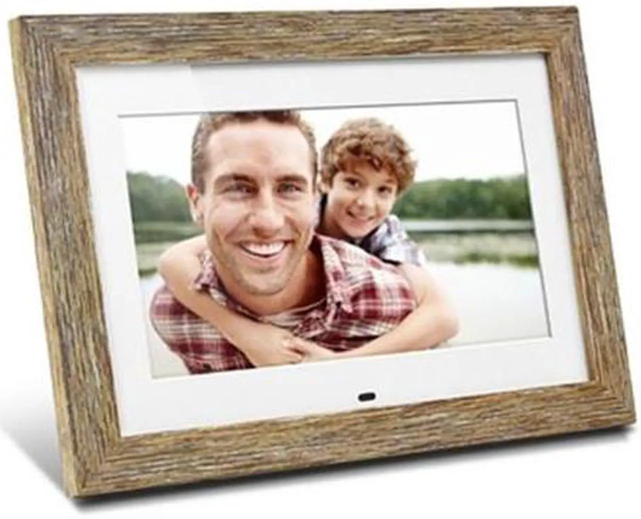 Alt view image 3 of 20 - Aluratek 10.0" Distressed Wood Digital Photo Frame with Auto Slideshow Feature