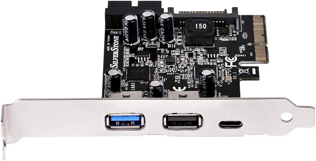 Main image of 5 ports USB 3.1+3.0 combo PCIe Gen2 x 2 card, 1 port USB 3.1 Gen2 10Gbps Type C and 2 ports USB 3.0 Type A + 2 ports internal 19pin USB 3.0