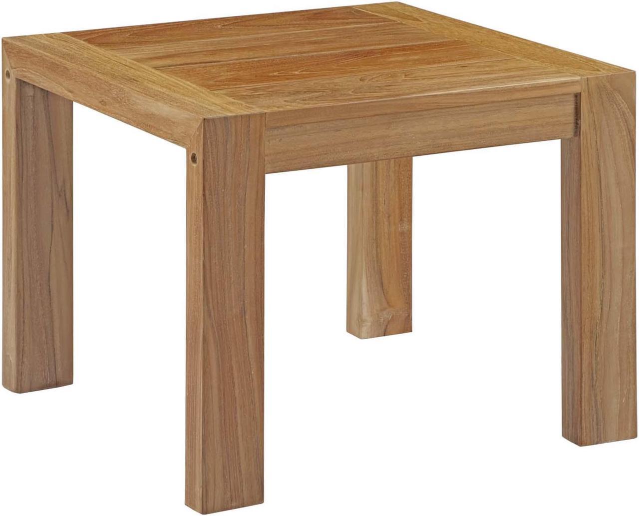 Alt view image 6 of 6 - Upland 6 Piece Outdoor Patio Teak Set - Natural White