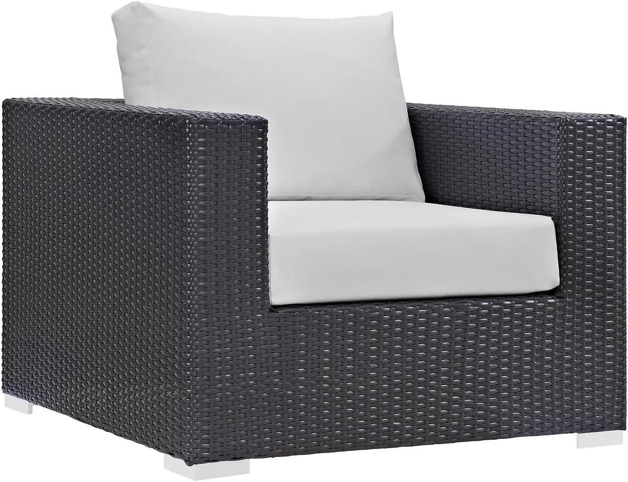 Alt view image 5 of 6 - Convene 5 Piece Outdoor Patio Sofa Set - Espresso White