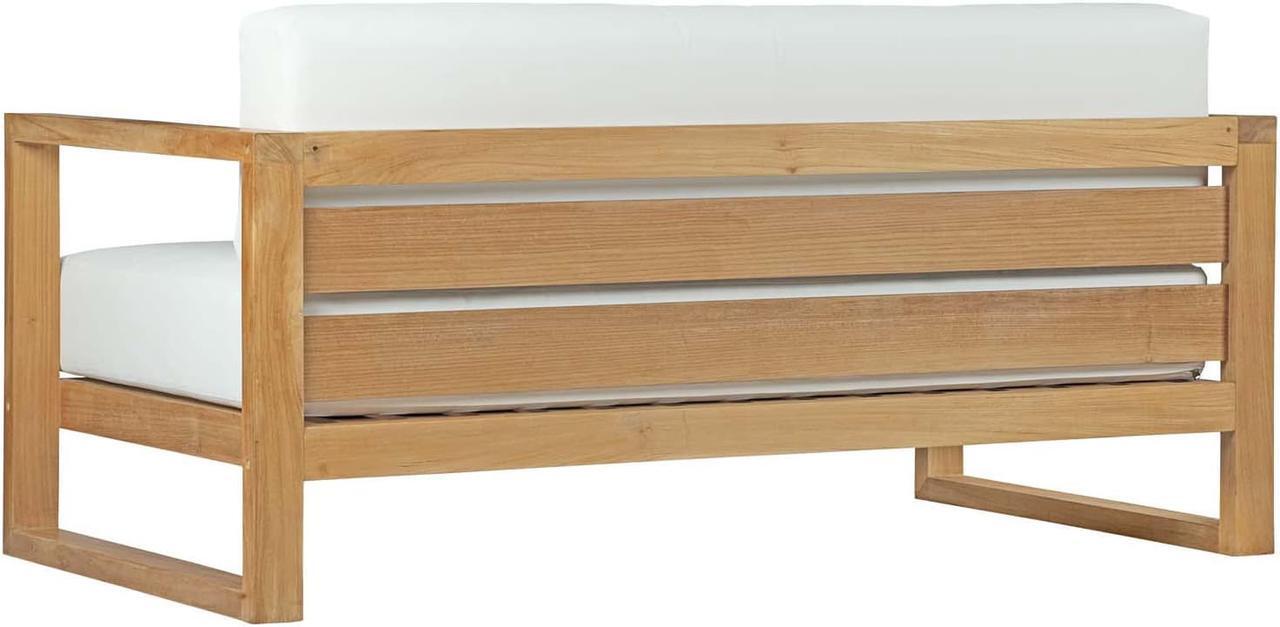 Alt view image 5 of 6 - Upland 6 Piece Outdoor Patio Teak Set - Natural White