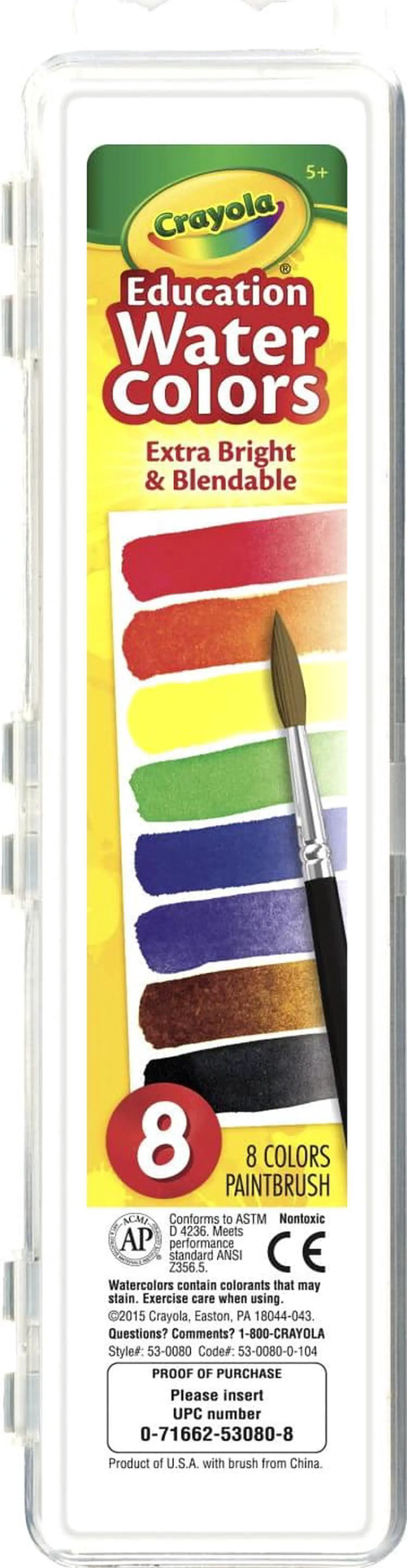 Alt view image 4 of 13 - Crayola. 530080 Watercolors, 8 Assorted Colors
