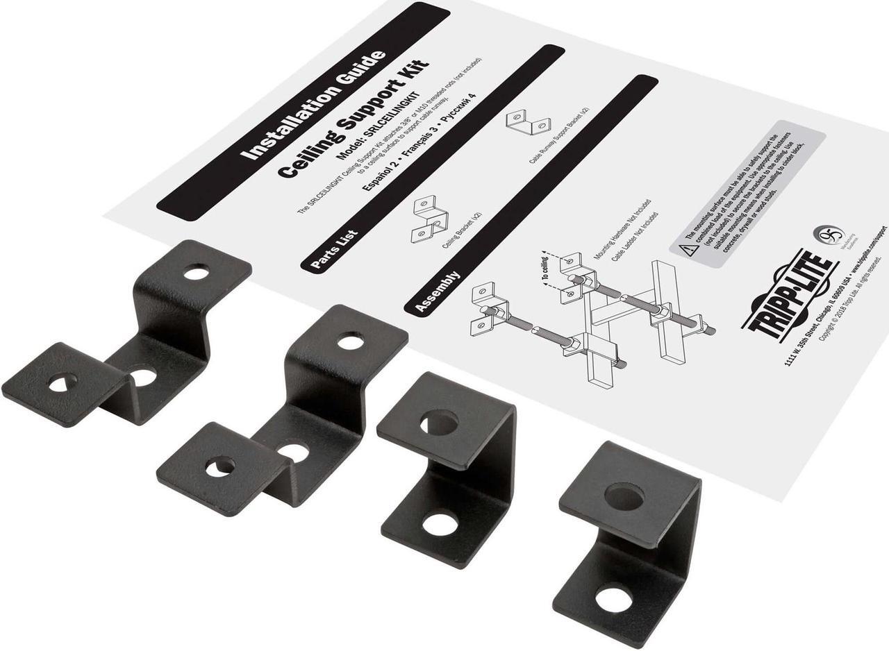 Alt view image 2 of 11 - Tripp Lite Ceiling Support Kit 12in 18in Cable Runway Straight 90-Degree