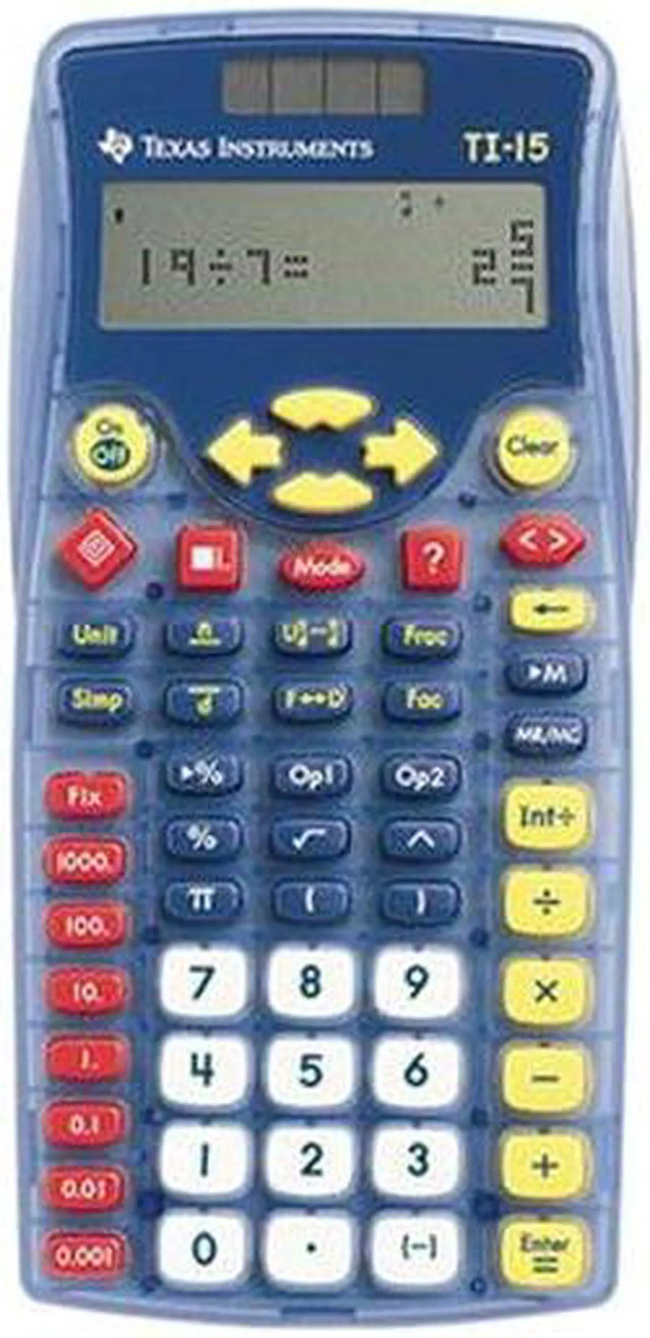 Alt view image 3 of 10 - Texas Instruments TI-15 Explorer Elementary Calculator - Light Blue, Blue