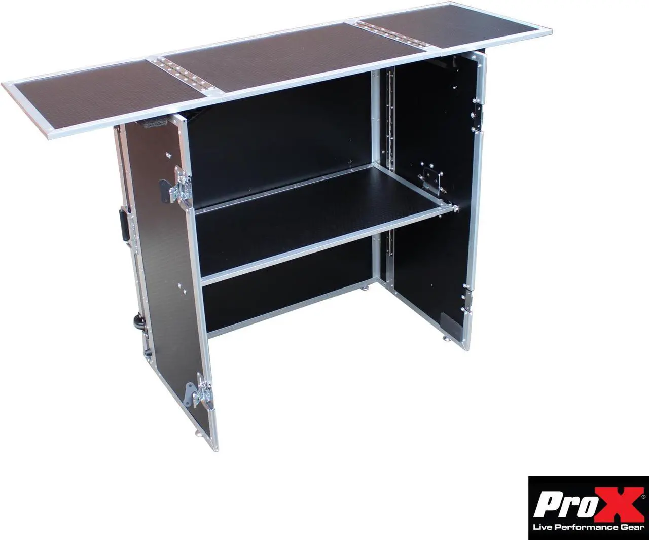 Alt view image 5 of 18 - prox transformer series fold away dj performance desk facade w/ wheels