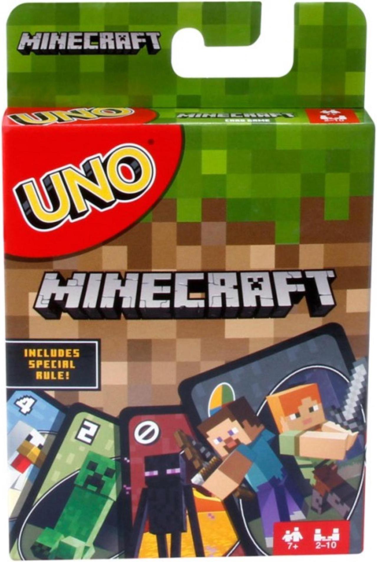 Alt view image 3 of 12 - UNO Minecraft Updated Family Classic Multiplayer Fast-Paced Mattel, Inc.