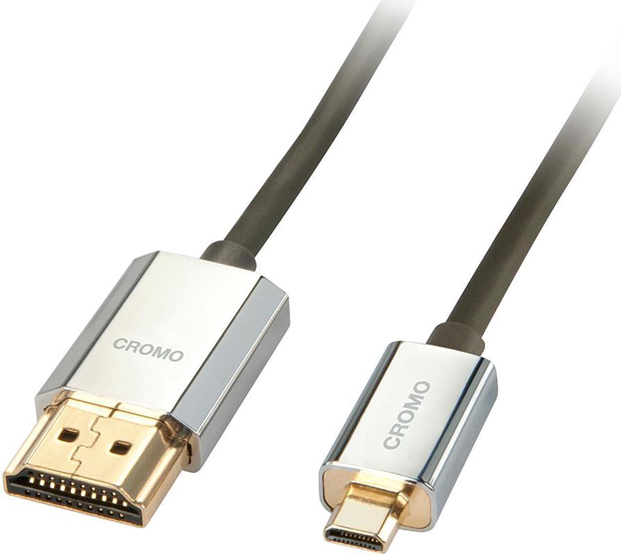 0.5m CROMO Slim High Speed HDMI to Micro HDMI Cable with Ethernet