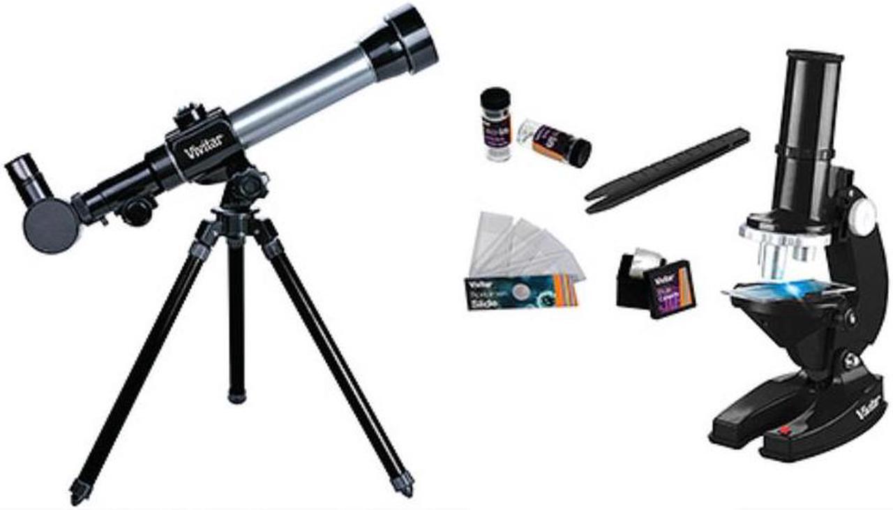 Alt view image 2 of 3 - Vivitar VIV-TELMIC-20 Refractor Telescope 20x/30x/40x with Tripod