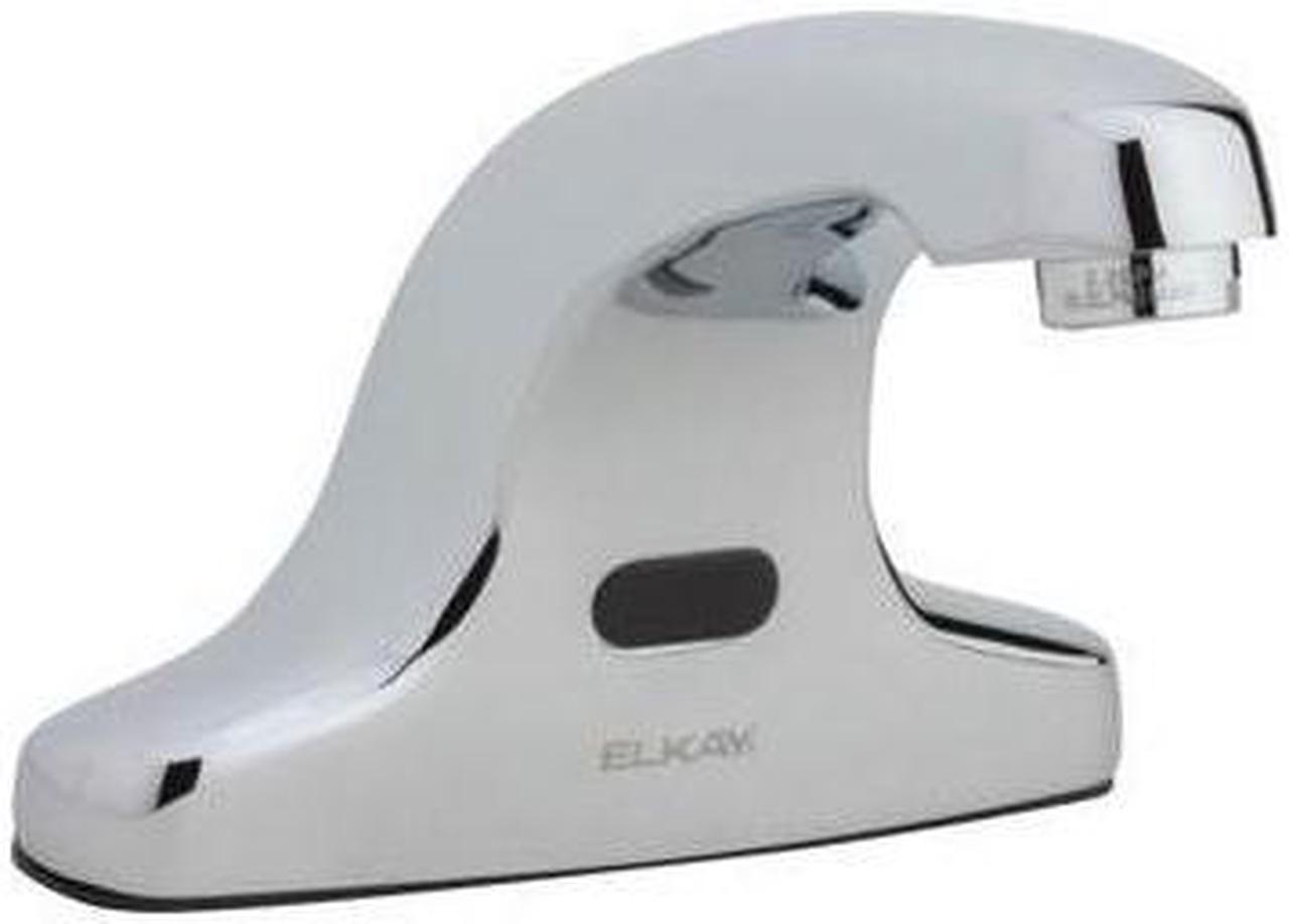 Main image of Elkay Commercial Electronic Lavatory Battery Powered Deck Mount Faucet with Cast Fixed Spout Chrome