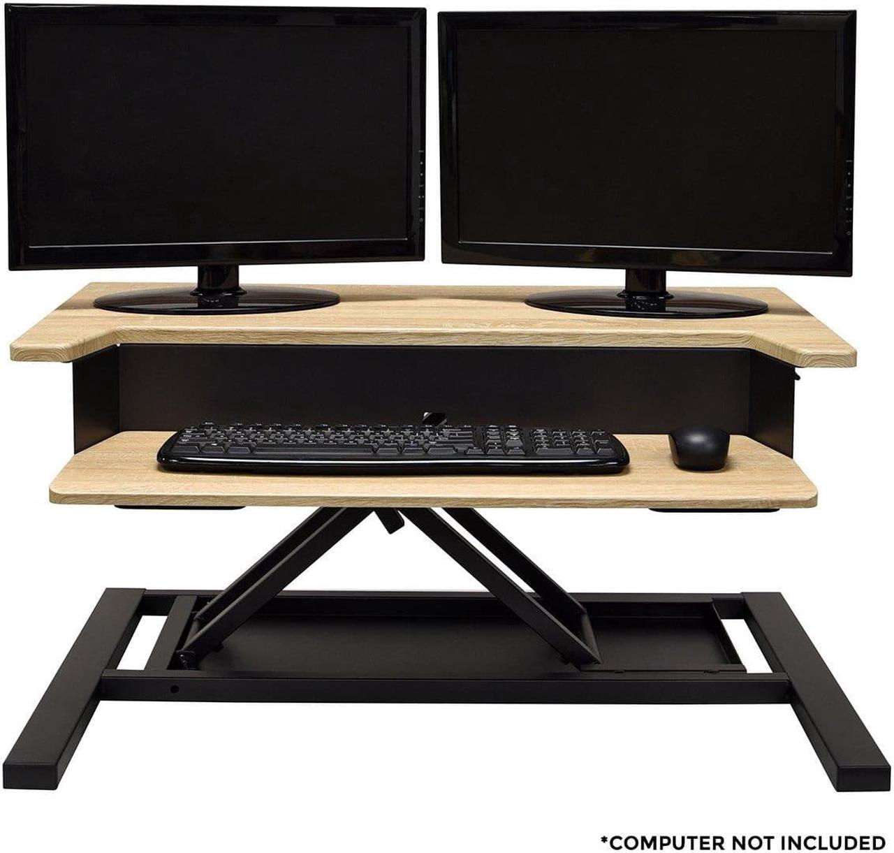 Alt view image 7 of 20 - Luxor LVLUP PRO32-WO Level Up 32 Pro Standing Desk Converter