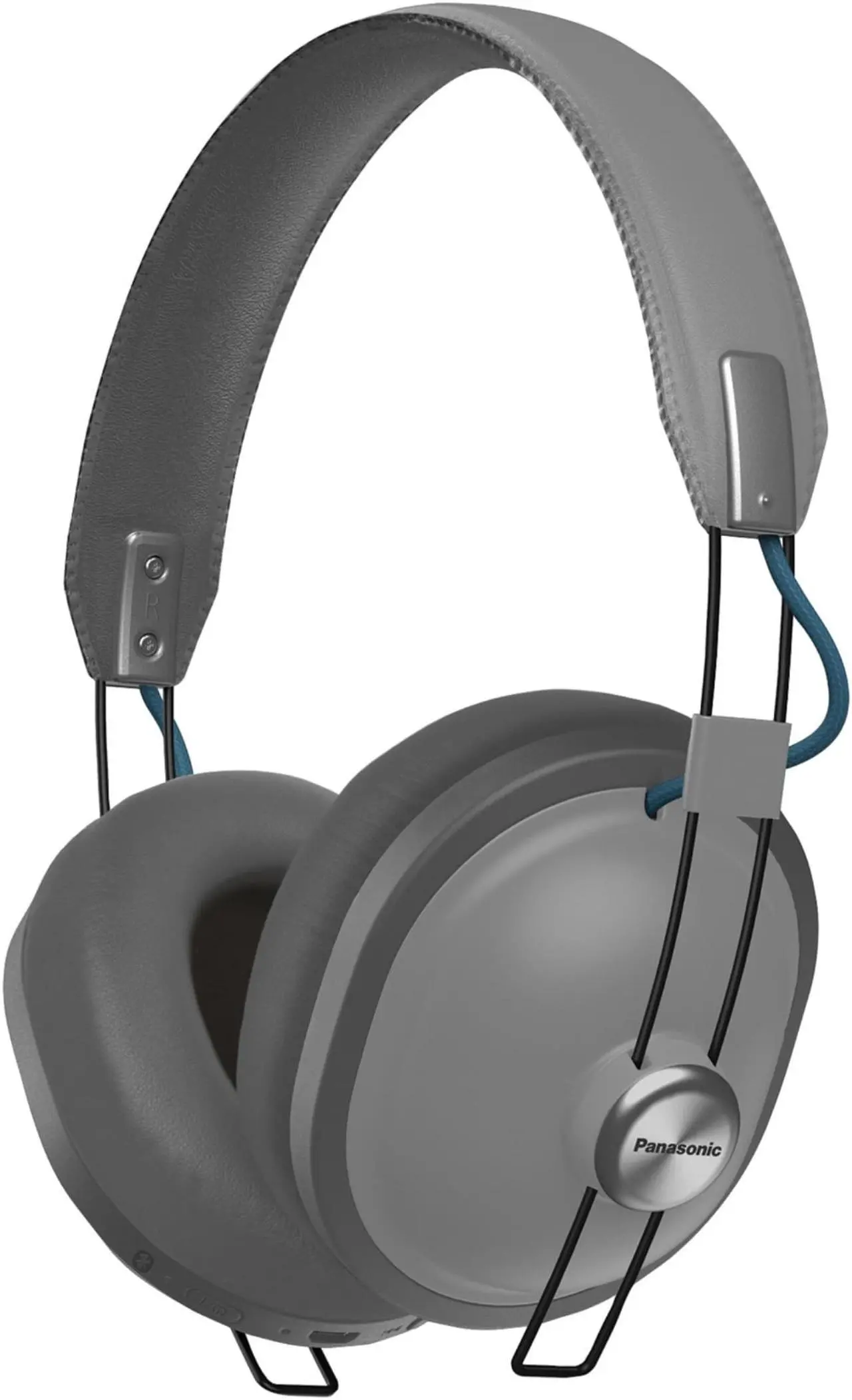 Alt view image 8 of 9 - Panasonic Retro Over-The-Ear Headphones with Bluetooth 24-Hour Playback (RP-HTX80B-H)