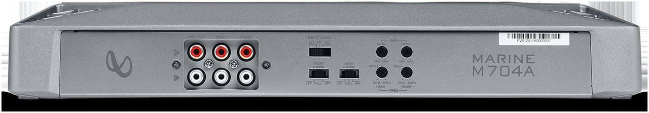Alt view image 17 of 20 - Infinity M704A 4 Channel Marine Amplifier Silver 1000W