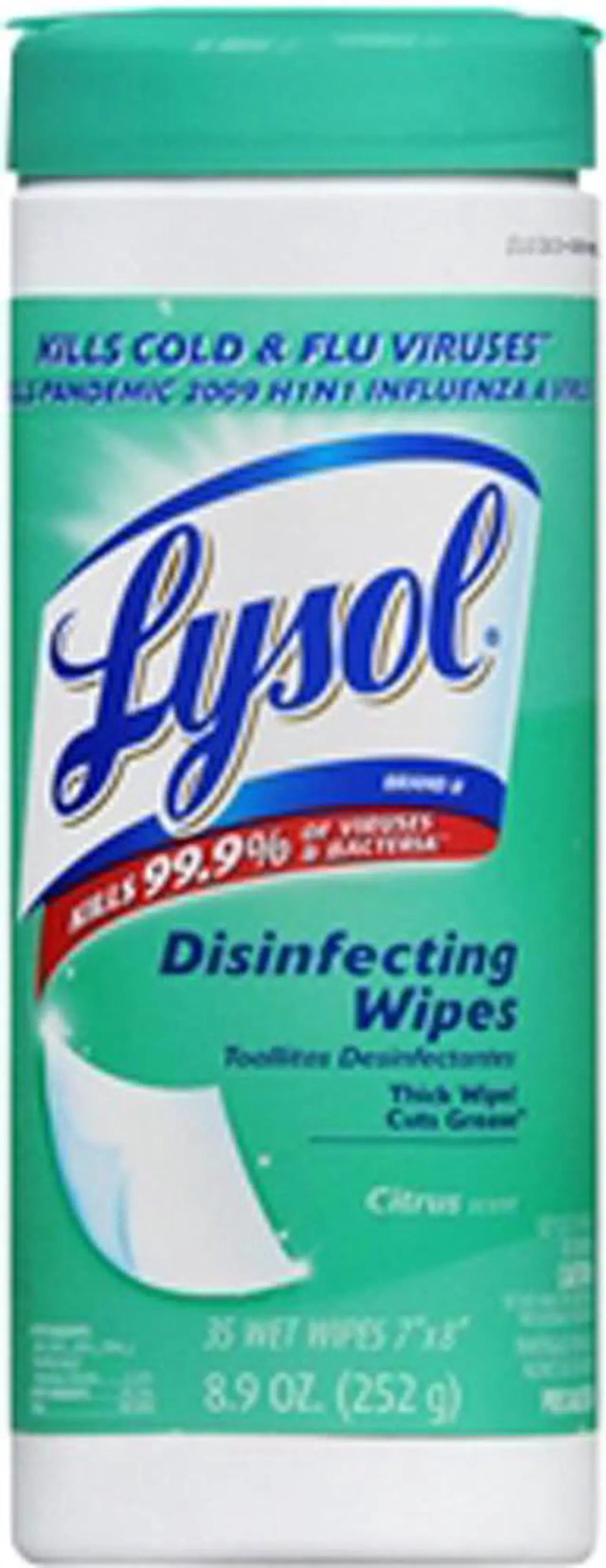 Alt view image 3 of 3 - LYSOL Brand 81145CT Lemon/Lime Blossom Disinfecting Wipes w/Micro-Lock, 7 x 8, 35/Canister, 12/Ctn