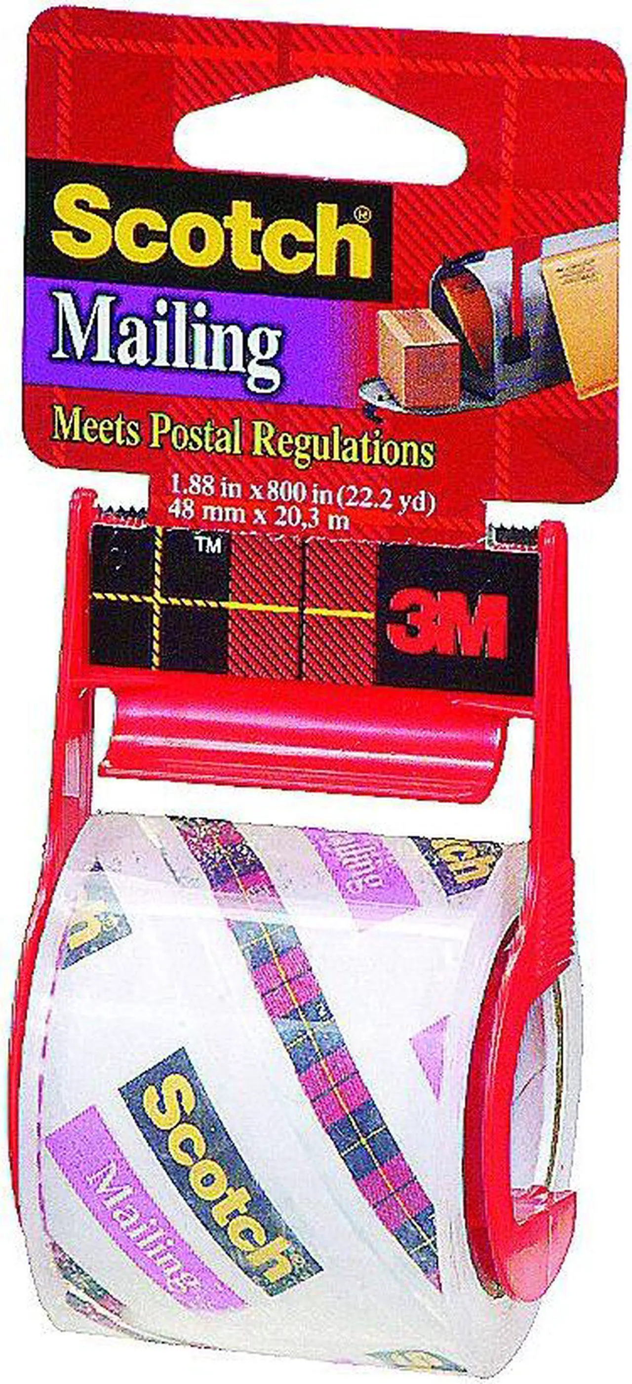 Alt view image 6 of 9 - 3m 2in. x 800in. Clear Scotch Mailing Tape  141