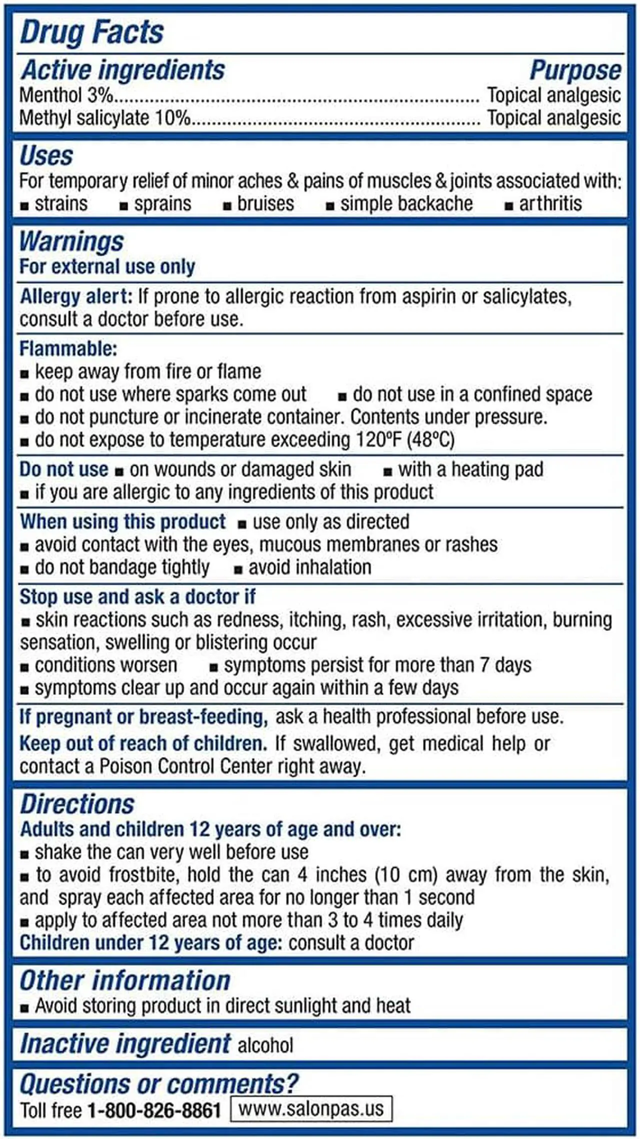 Alt view image 2 of 6 - Salonpas Pain Relieving Jet Spray - 4 oz