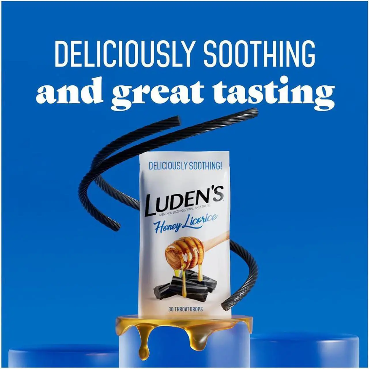 Alt view image 3 of 6 - Luden's Throat Drops Honey Licorice - 30 ct