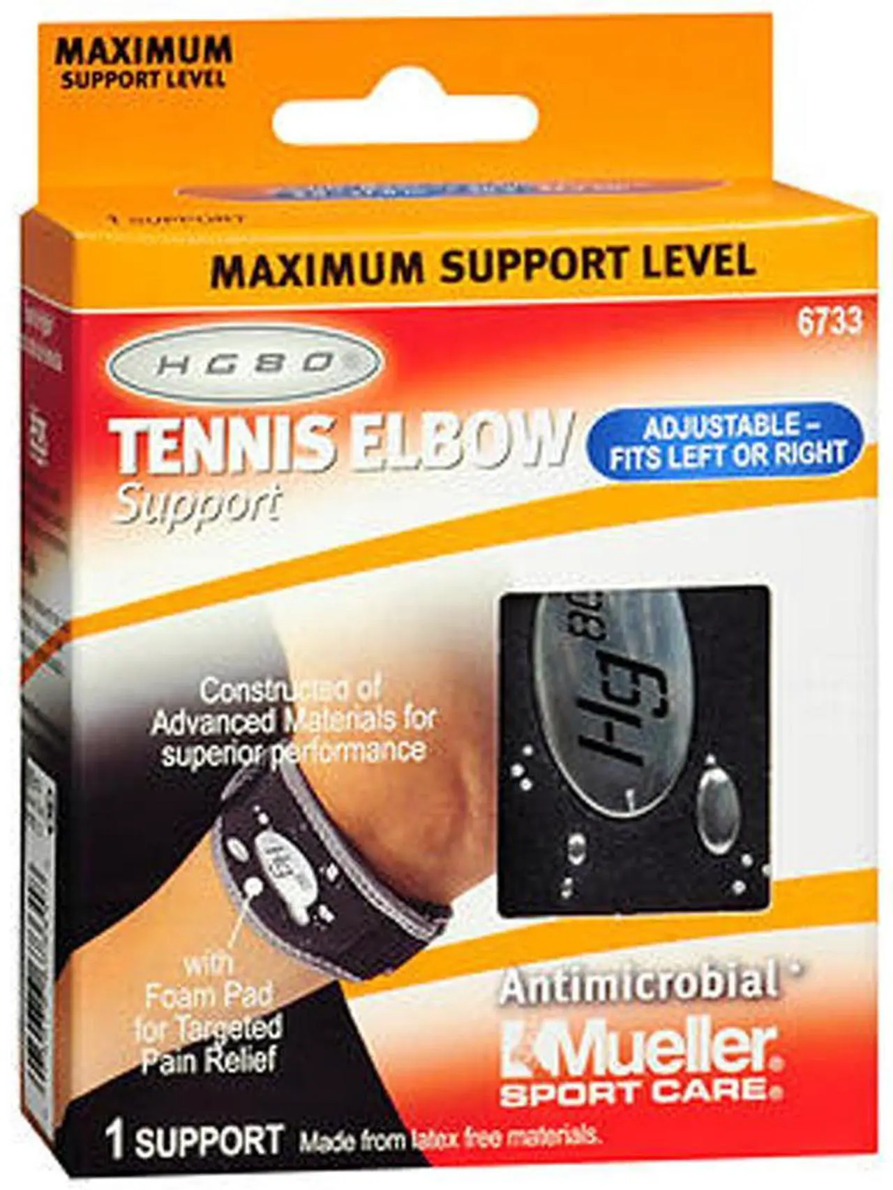 Main image of Mueller HG80 Tennis Elbow Support Black One Size 6733