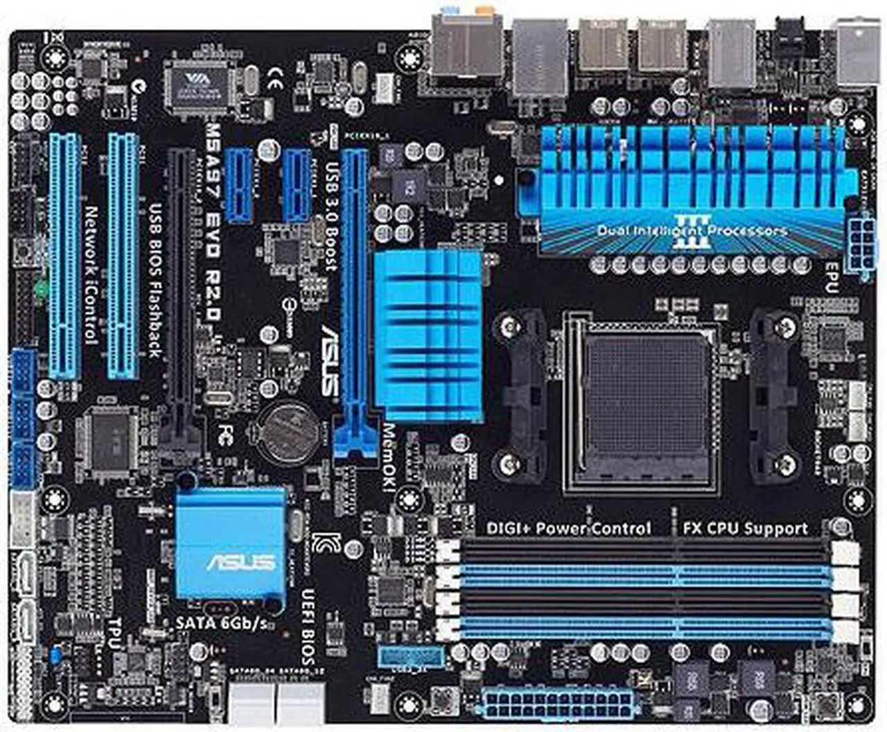 Main image of DoDo DIY ASUS M5A97 EVO R2.0 AM3+ AMD 970 AMD Motherboard