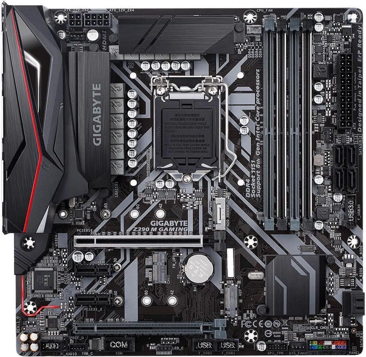 Main image of GIGABYTE Z390 M GAMING LGA 1151 (300 Series) Intel Z390 HDMI SATA 6Gb/s USB 3.1 Micro ATX Intel Motherboard