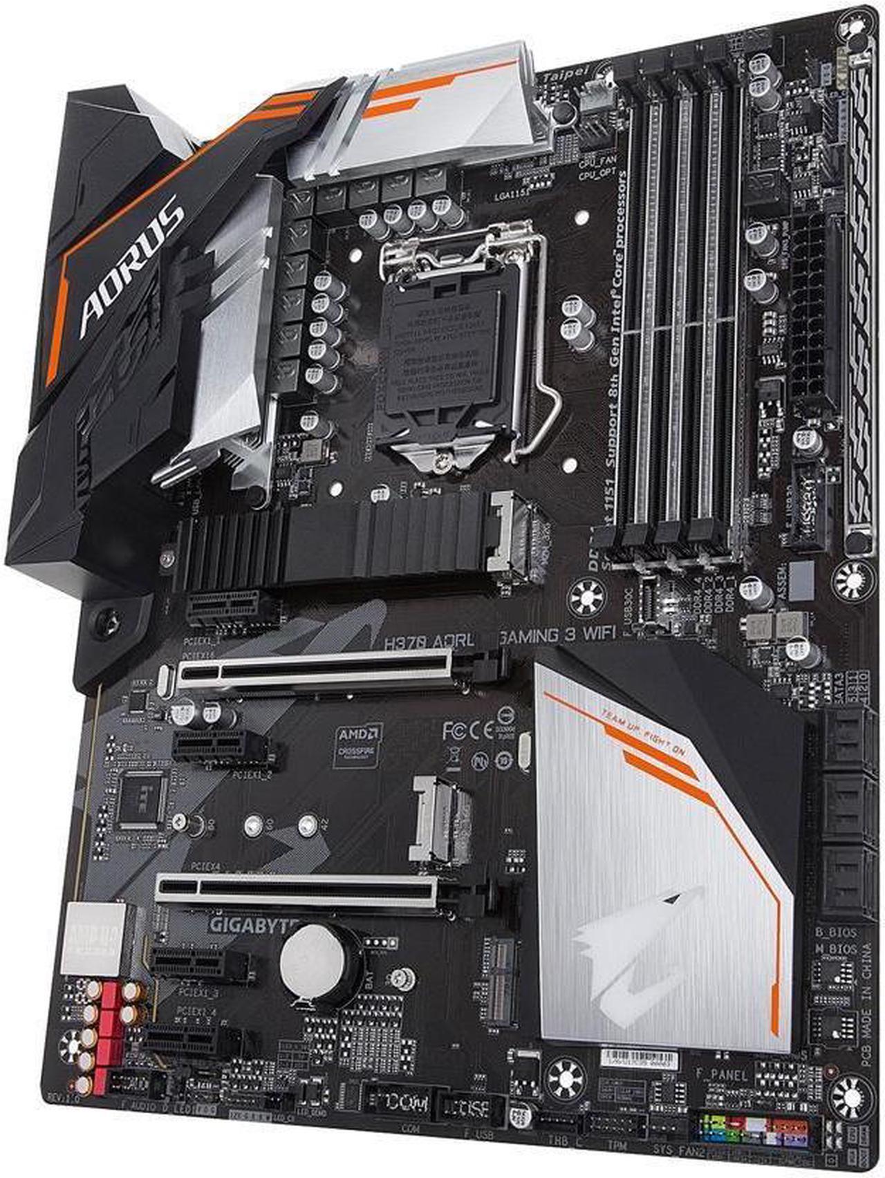 Alt view image 3 of 6 - GIGABYTE H370 AORUS Gaming 3 WIFI LGA 1151 (300 Series) Intel H370 HDMI SATA 6Gb/s USB 3.1 ATX Intel Motherboard
