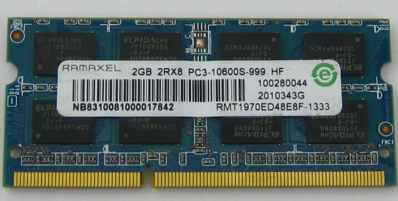 Main image of Ramaxel 2GB DDR3 1333 PC3-10600S Laptop Memory RAM
