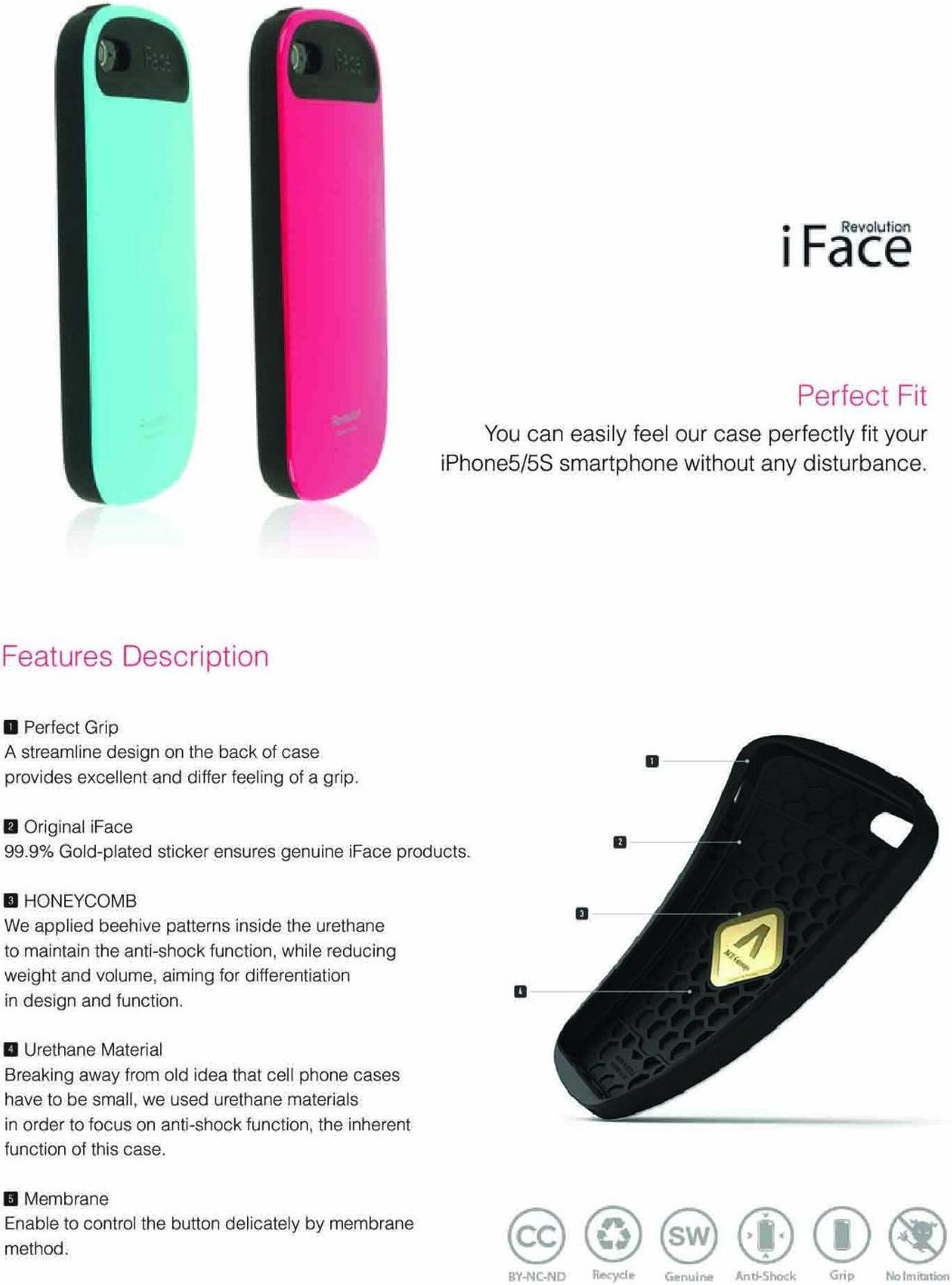 Alt view image 4 of 6 - iFace Revolution for Apple iPhone 5, iPhone 5S Case Perfect Grip / Anti Shock TPU Fit Skin Bumper Cover Case