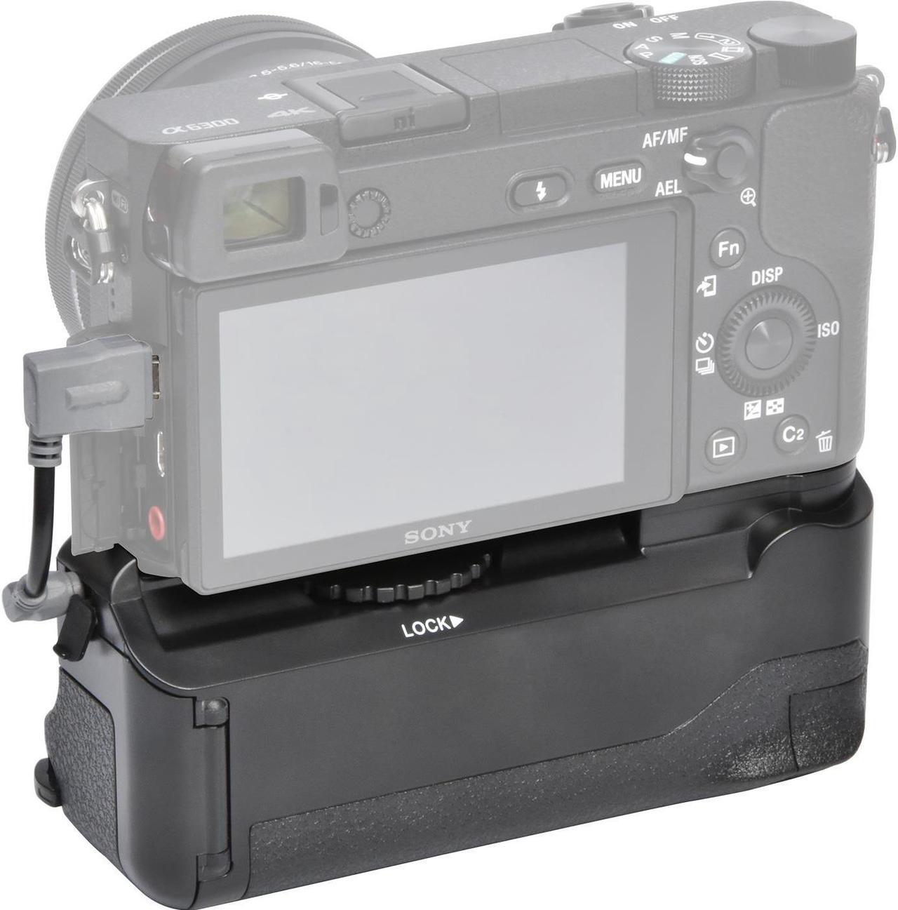 Alt view image 3 of 7 - Vivitar Deluxe Power Battery Grip for Sony Alpha A6300 Camera with Wireless Remote