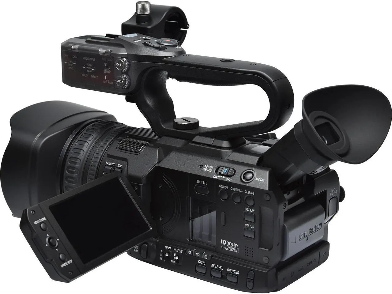 Alt view image 4 of 13 - JVC GY-HM180U Ultra 4K HD 4KCAM Professional Camcorder & Top Handle Audio Unit