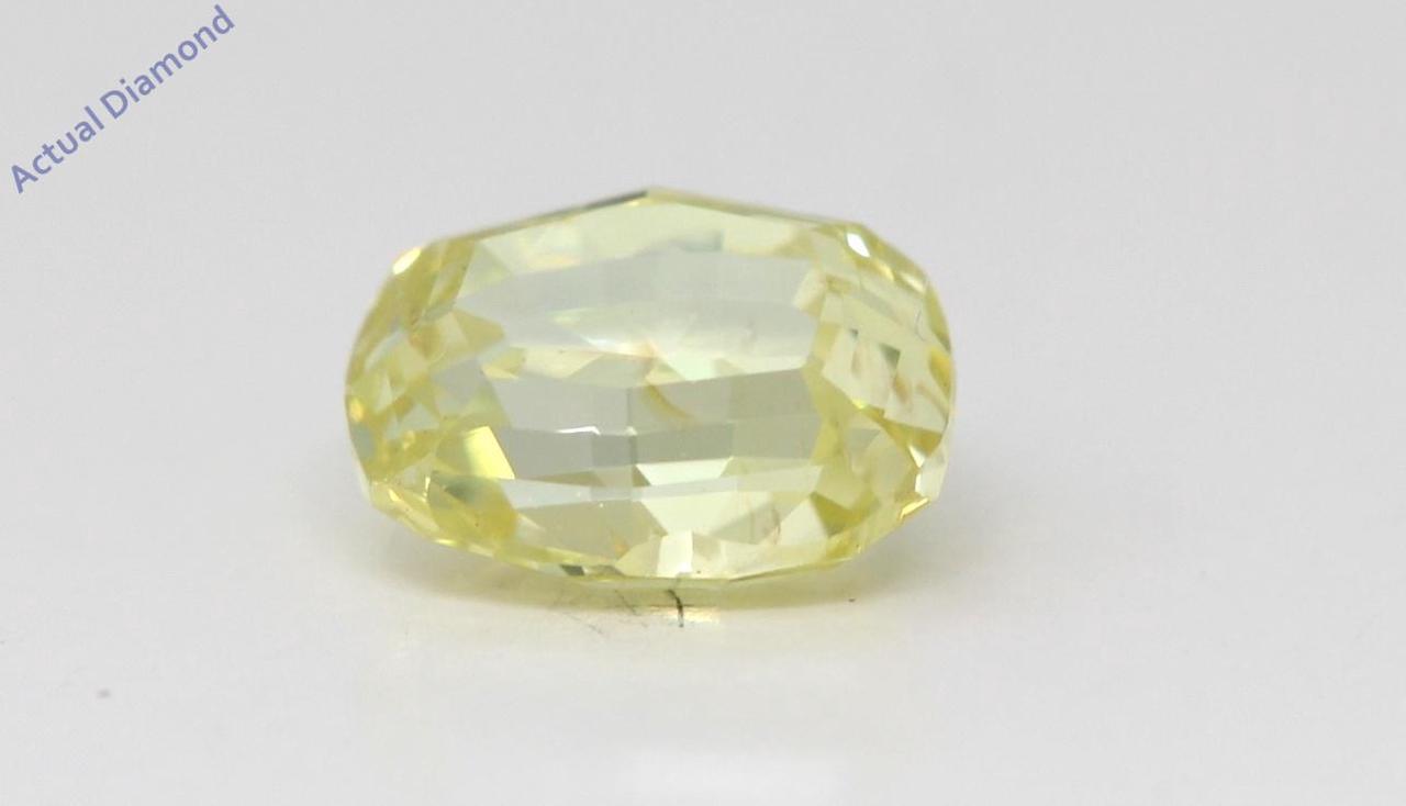 Cushion Cut Loose Diamond (1.02 Ct,Fancy Intense Greenish Yellow Color,SI2 Clarity) GIA Certified