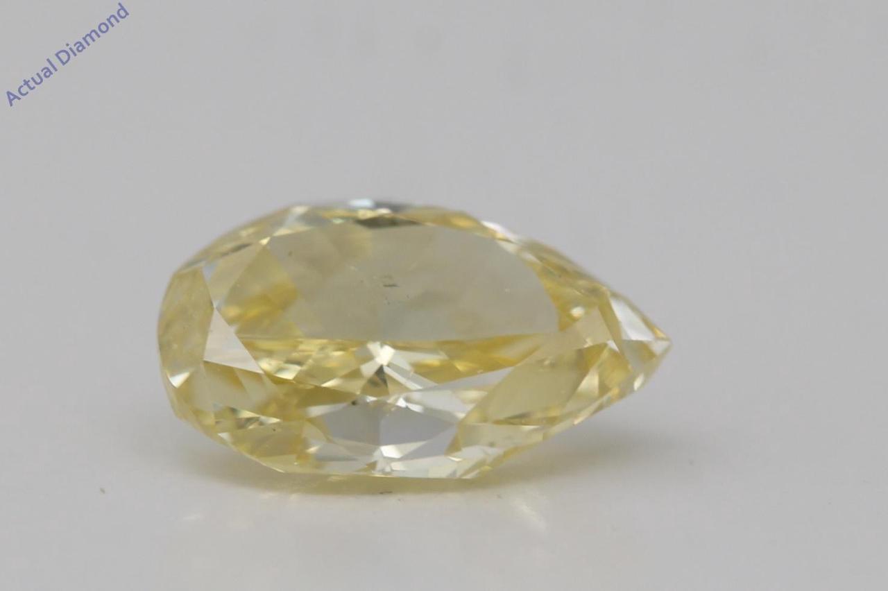 Pear Cut Loose Diamond (1.11 Ct,Natural Fancy Intense Yellow Color,SI1 Clarity) GIA Certified