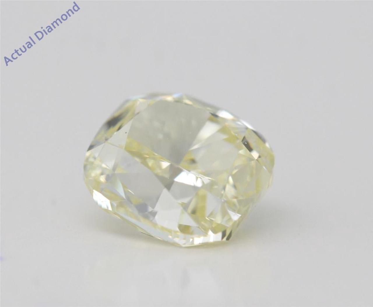 Cushion Cut Loose Diamond (1.51 Ct,Natural Fancy Yellow Color,VS2 Clarity) GIA Certified