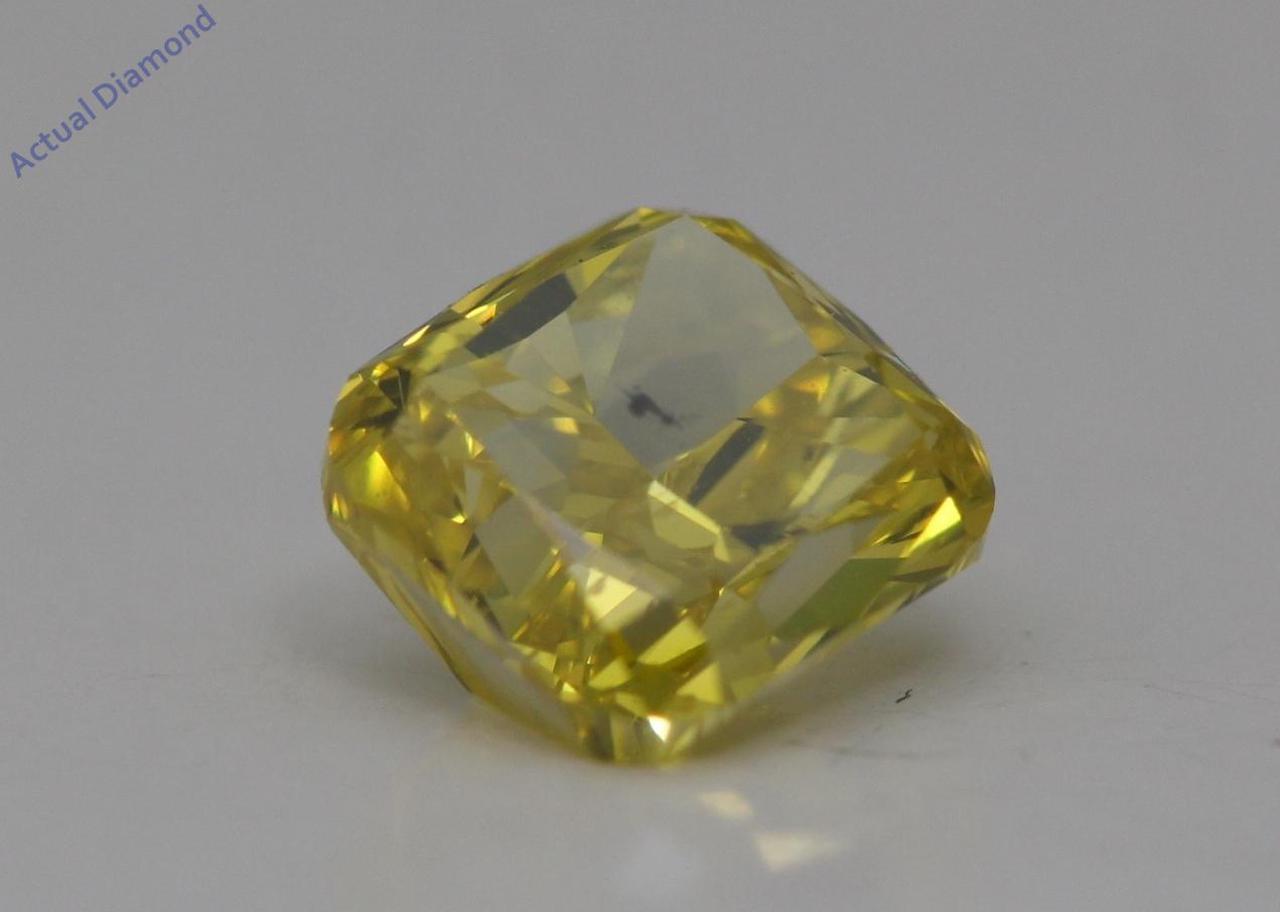 Radiant Cut Loose Diamond (1.04 Ct,Yellow(Irradiated) Color,SI1 Clarity)