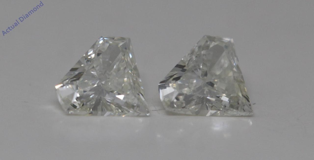 A Pair of Diamond Cut Natural Mined Loose Diamonds (0.48 Ct,J Color,VS2 Clarity)