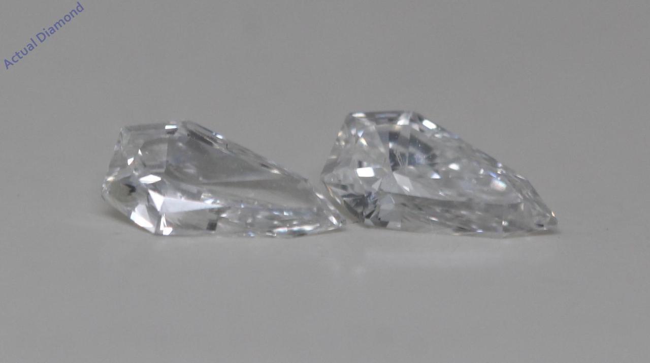 A Pair of Spade Cut Natural Mined Loose Diamonds (0.42 Ct,G Color,SI2 Clarity)