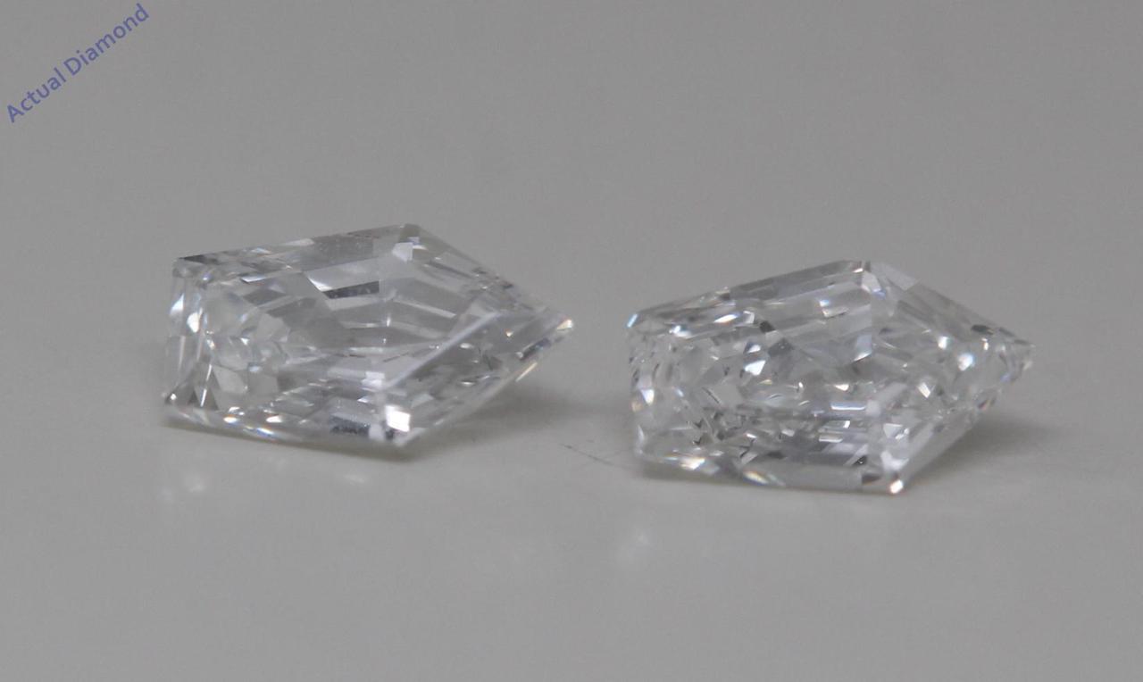 A Pair of Pentagon Cut Natural Mined Loose Diamonds (0.67 Ct,G Color,SI1 Clarity) GIA Certified