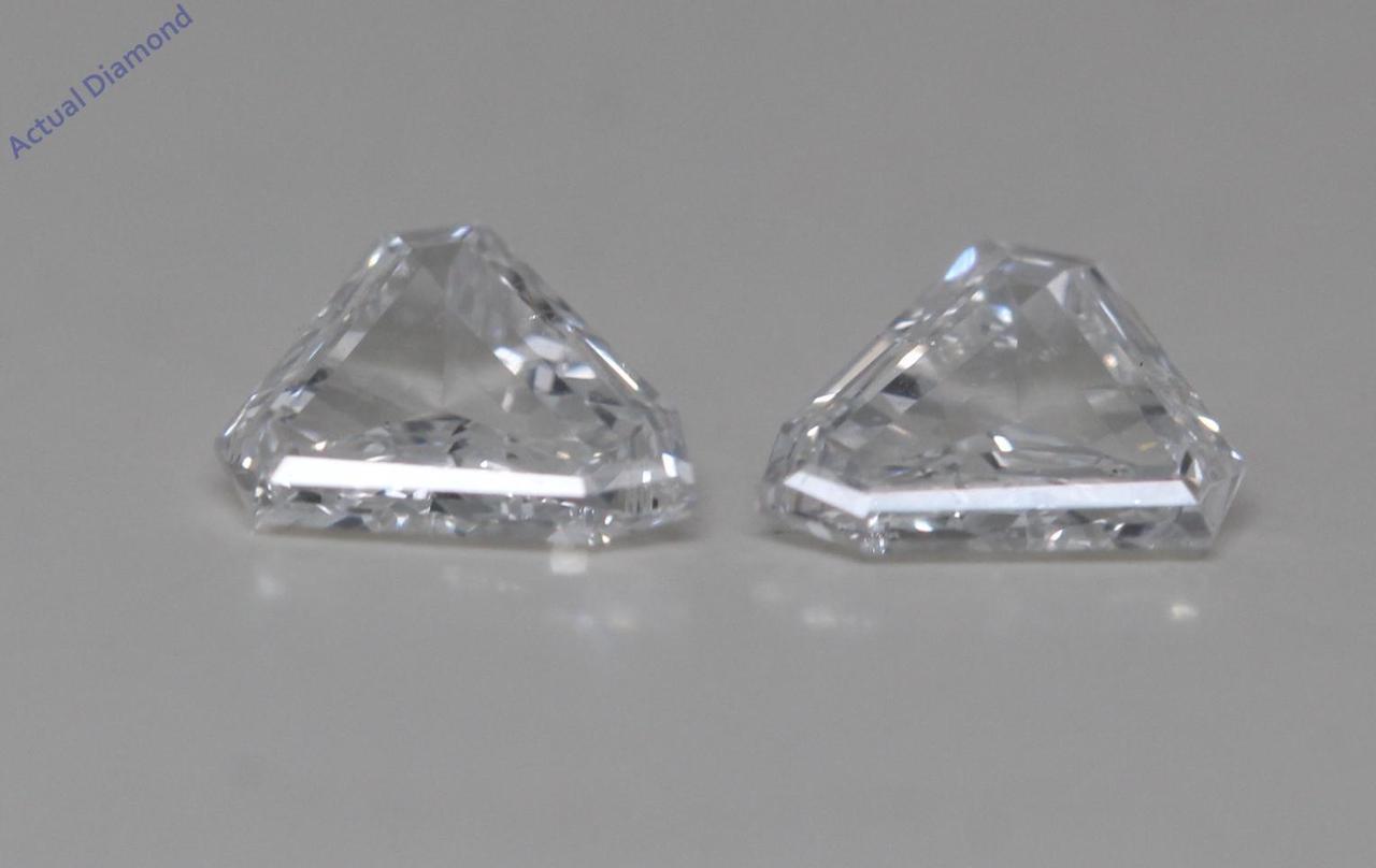 A Pair of Spade Cut Natural Mined Loose Diamonds (0.47 Ct,G Color,SI2 Clarity)