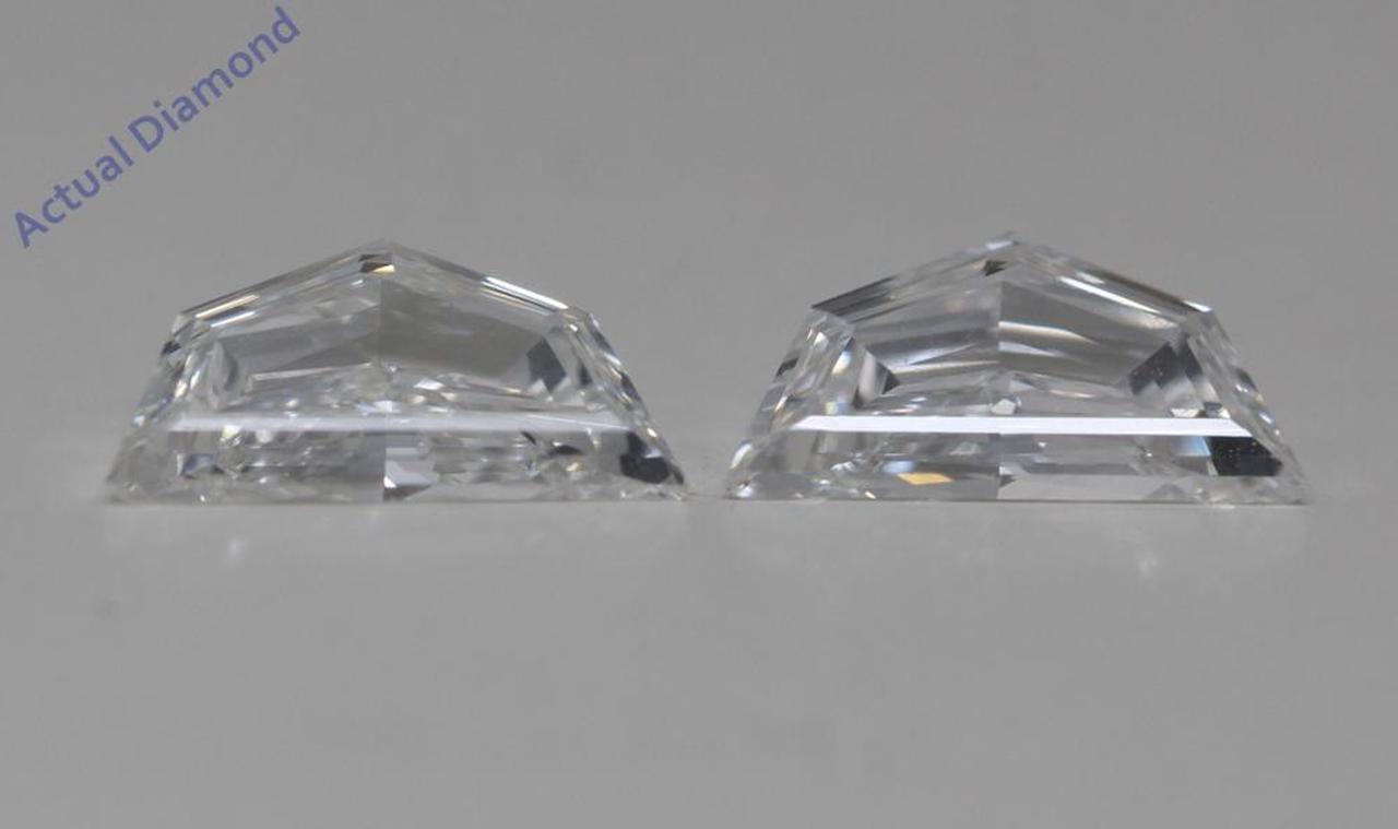 A Pair of Shield-Step Cut Natural Mined Loose Diamonds (0.46 Ct,I Color,VS1 Clarity)