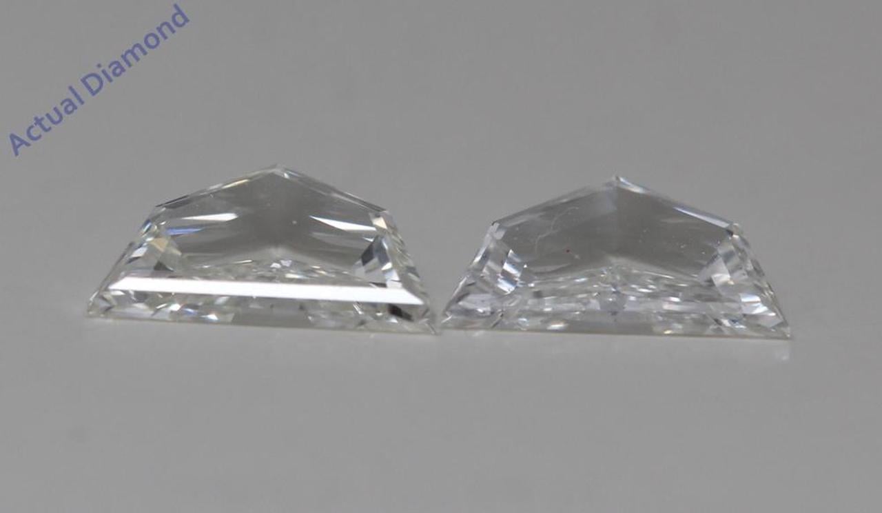 A Pair of Shield-Step Cut Natural Mined Loose Diamonds (0.97 Ct,G Color,VS2 Clarity) GIA Certified