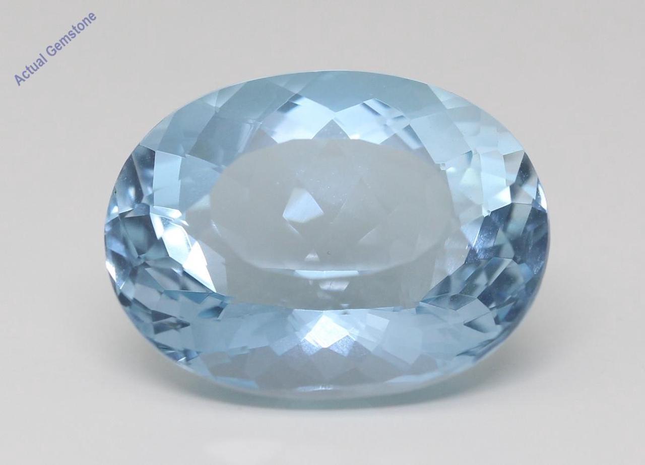 Oval Cut Natural Mined Loose Aquamarine (13.26 Ct,Light Blue(Heat-Treated) Color,VS Clarity)