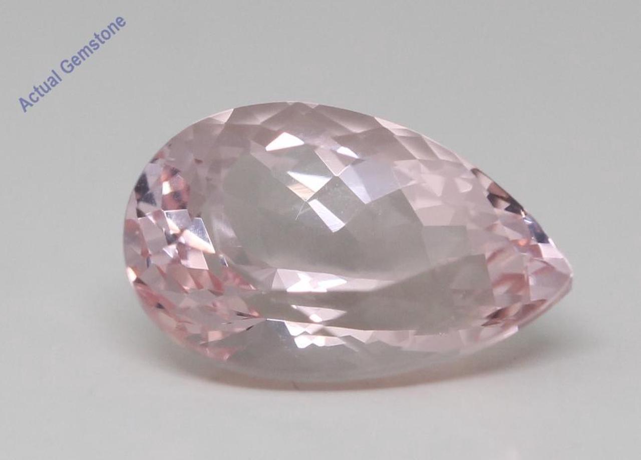 Pear Cut Natural Mined Loose Morganite (6.3 Ct,Pink(Irradiated) Color,VS Clarity)