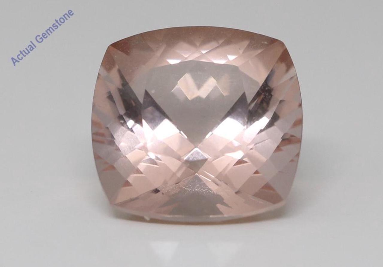 Cushion Cut Natural Mined Loose Morganite (6.63 Ct,Peach(Irradiated) Color,VS Clarity)