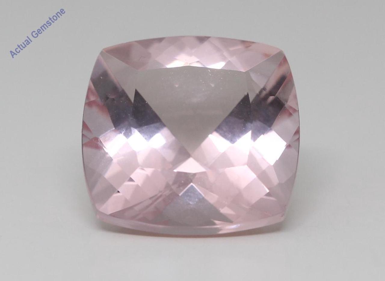 Cushion Cut Natural Mined Loose Morganite (10.8 Ct,Pink(Irradiated) Color,VS Clarity)