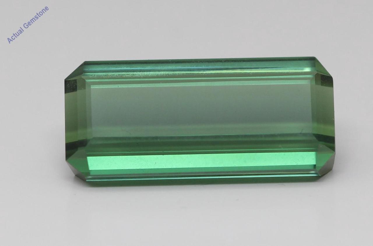 Emerald Cut Natural Mined Loose Tourmaline (13.38 Ct,Green(Heat-Treated) Color,VS Clarity)