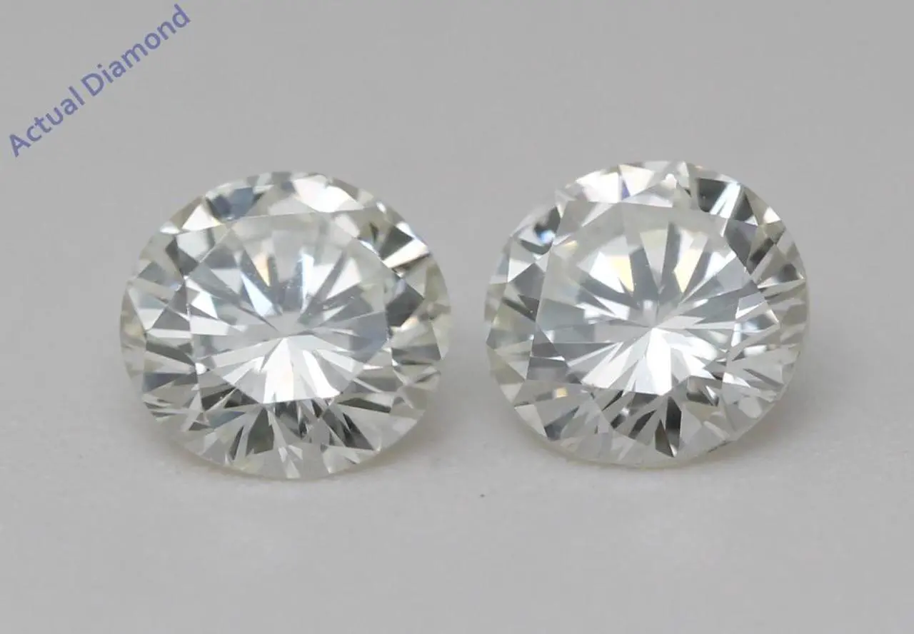 Main image of A Pair of Round Cut Natural Mined Loose Diamonds (1.04 Ct,G Color,VS1-VVS2 Clarity) IGL Certified